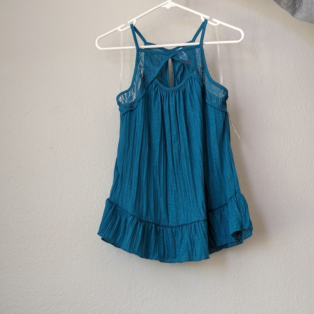 NB High Neck Cami with Lace Yoke